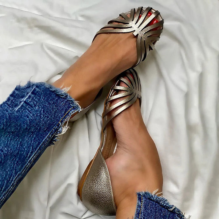 SOFIA | Geperforeerde ballerina's met open neus – Chic en trendy schoeisel