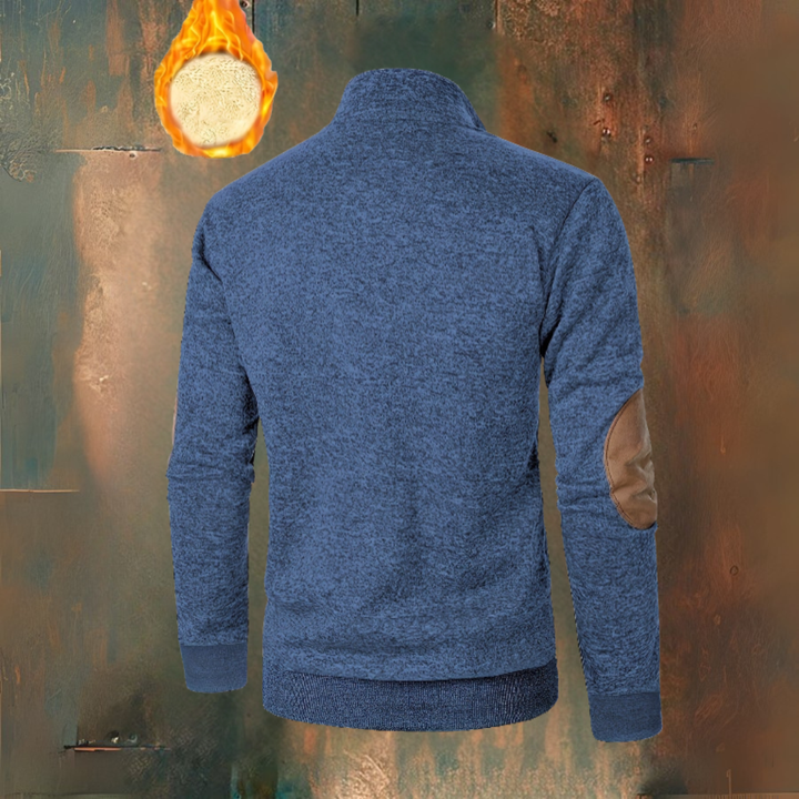 Warme Fleece-Pullover met Knopsluiting
