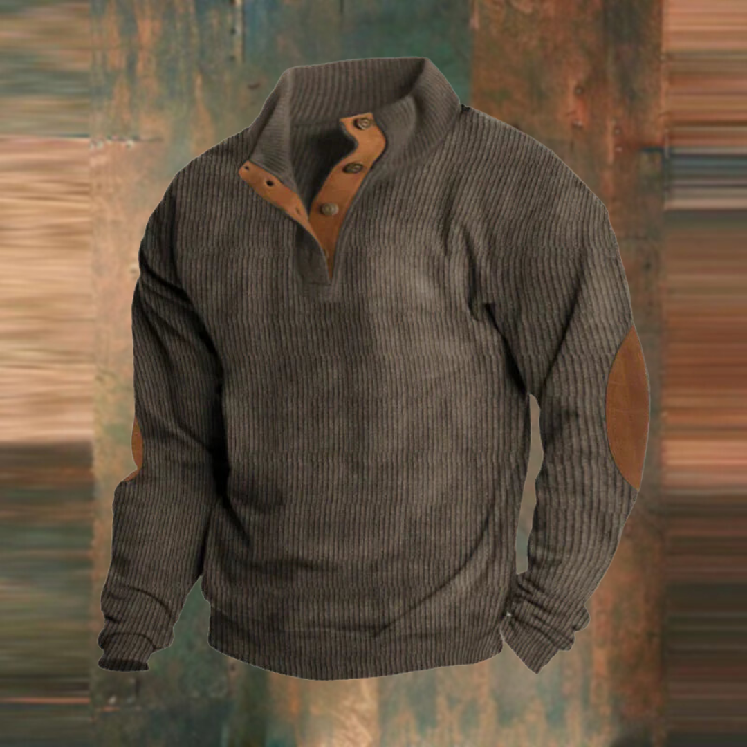 Casual sweatshirt met staande kraag en lange mouwen