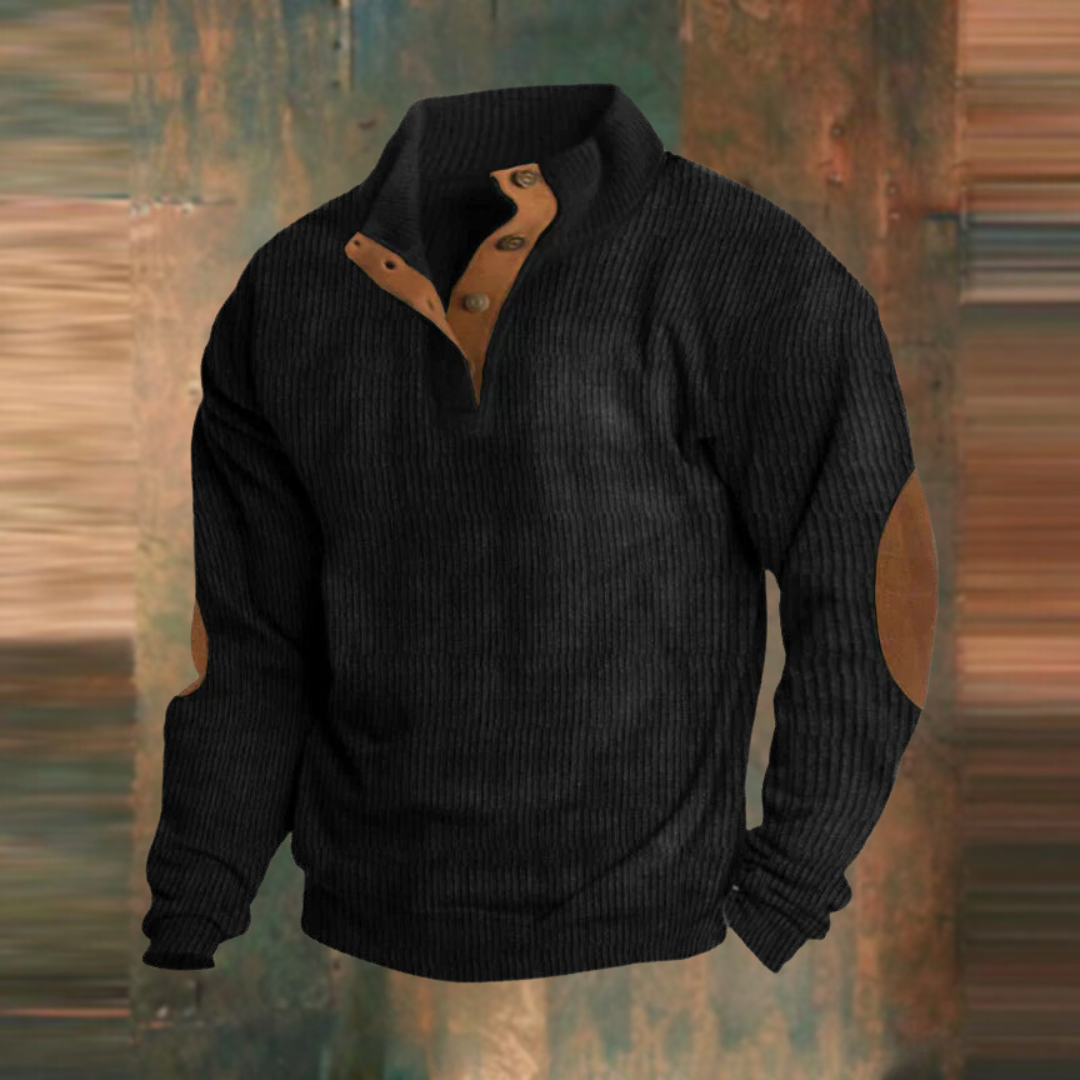 Casual sweatshirt met staande kraag en lange mouwen