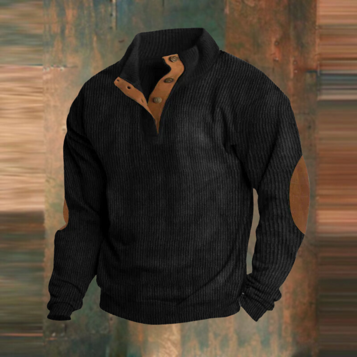 Casual sweatshirt met staande kraag en lange mouwen
