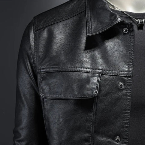 Darius™ | Premium Leren Jas in Moto-Stijl