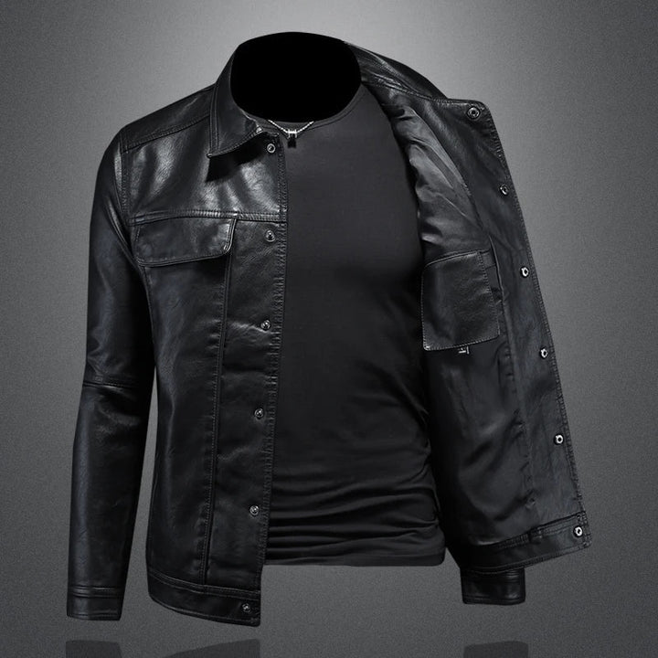 Darius™ | Premium Leren Jas in Moto-Stijl