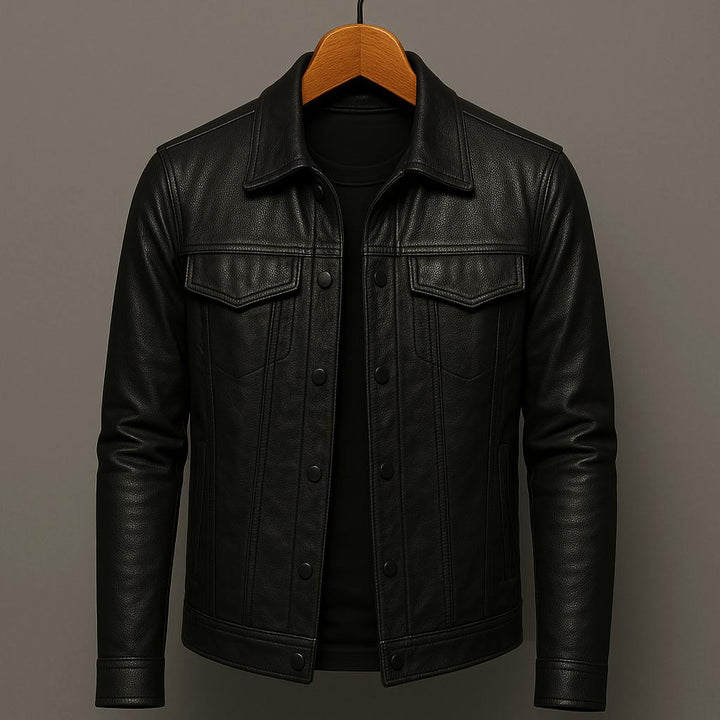 Darius™ | Premium Leren Jas in Moto-Stijl