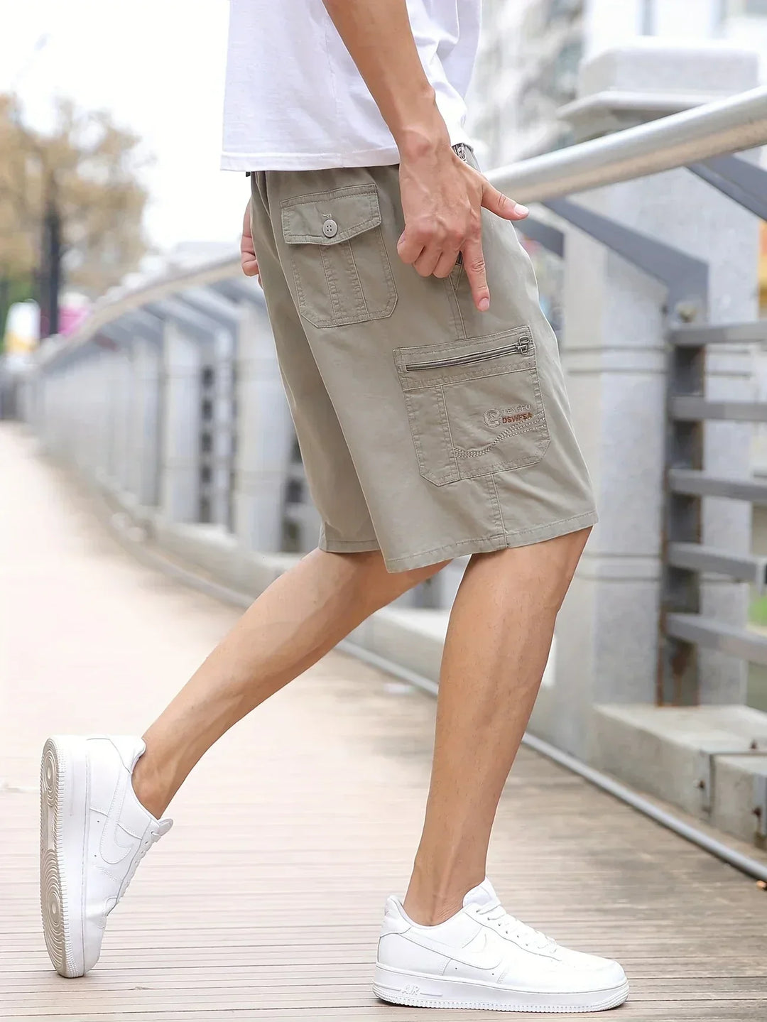 Venezia | Lichte korte cargobroeken met zakken